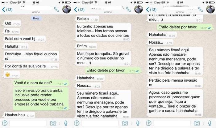 atendente da net assedia jornalista