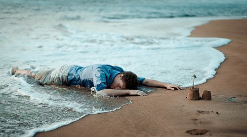 morrendo na praia